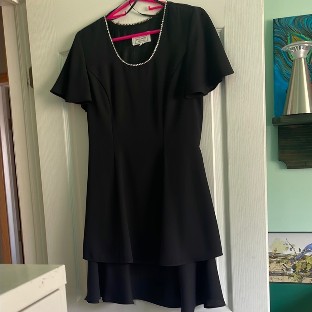 Beechers Brook Made in Canada Black Dress with crystal Trim
